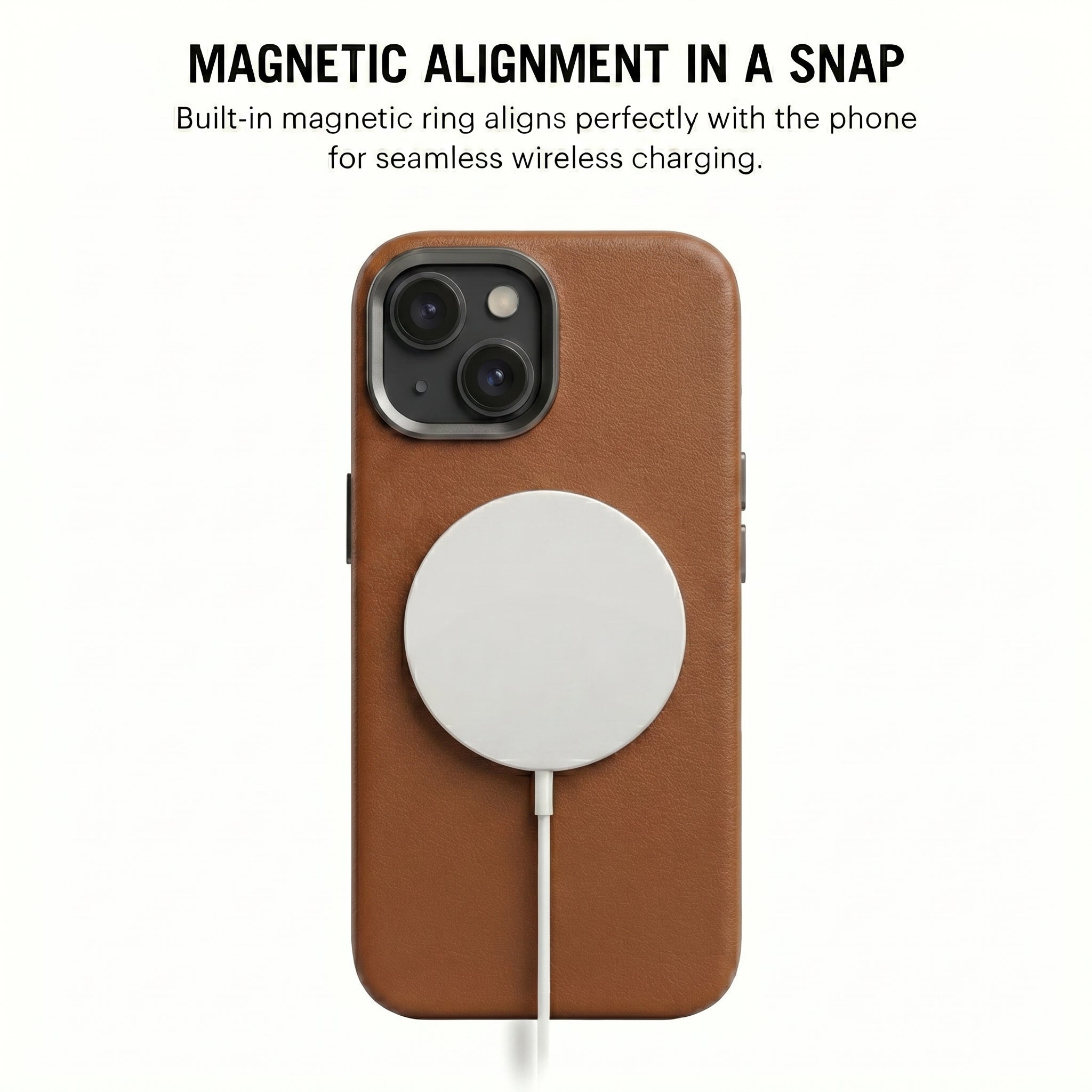 THE AVARAN Classic Pebble Leather Case - iPhone 14.