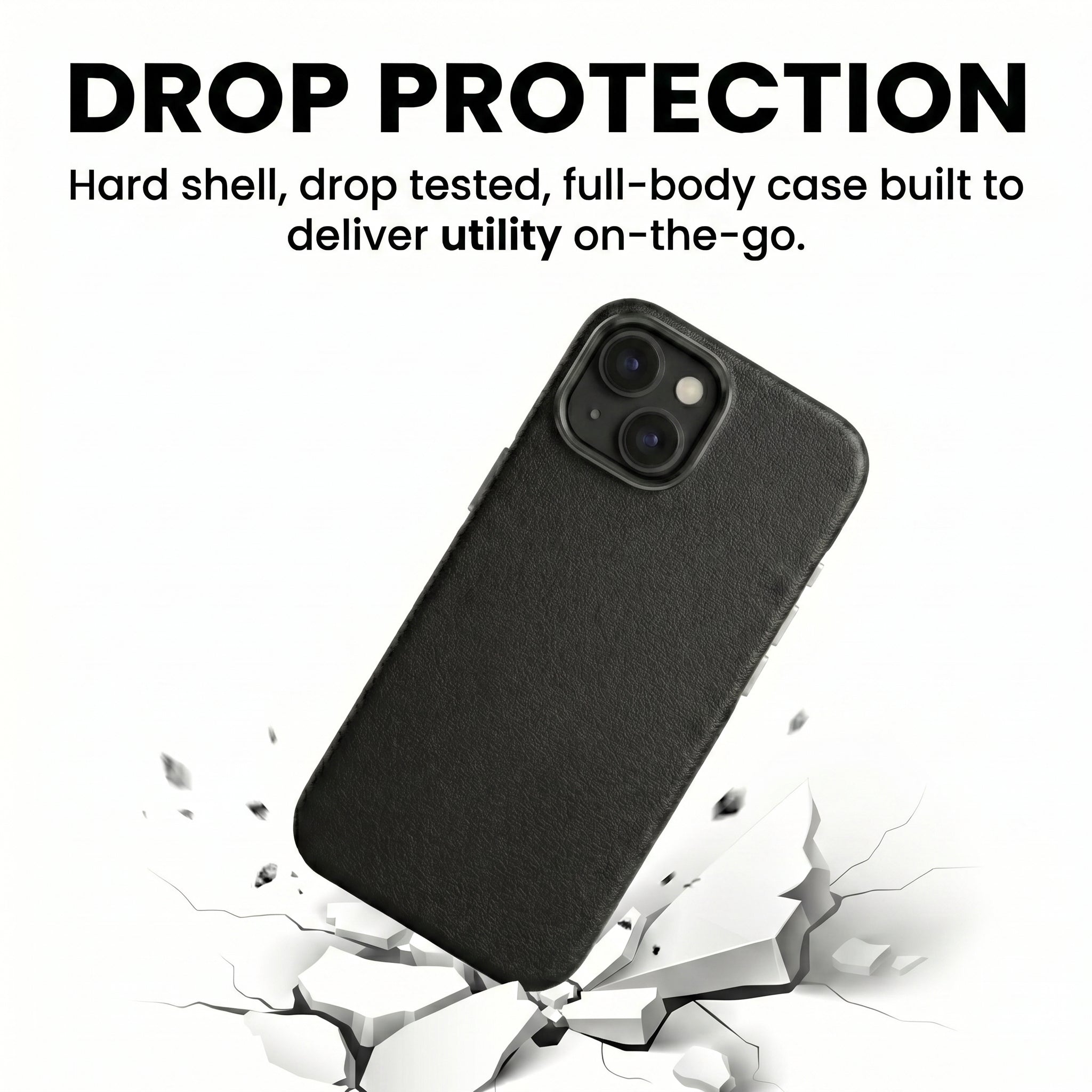 THE AVARAN Classic Pebble Leather Case - iPhone 13.