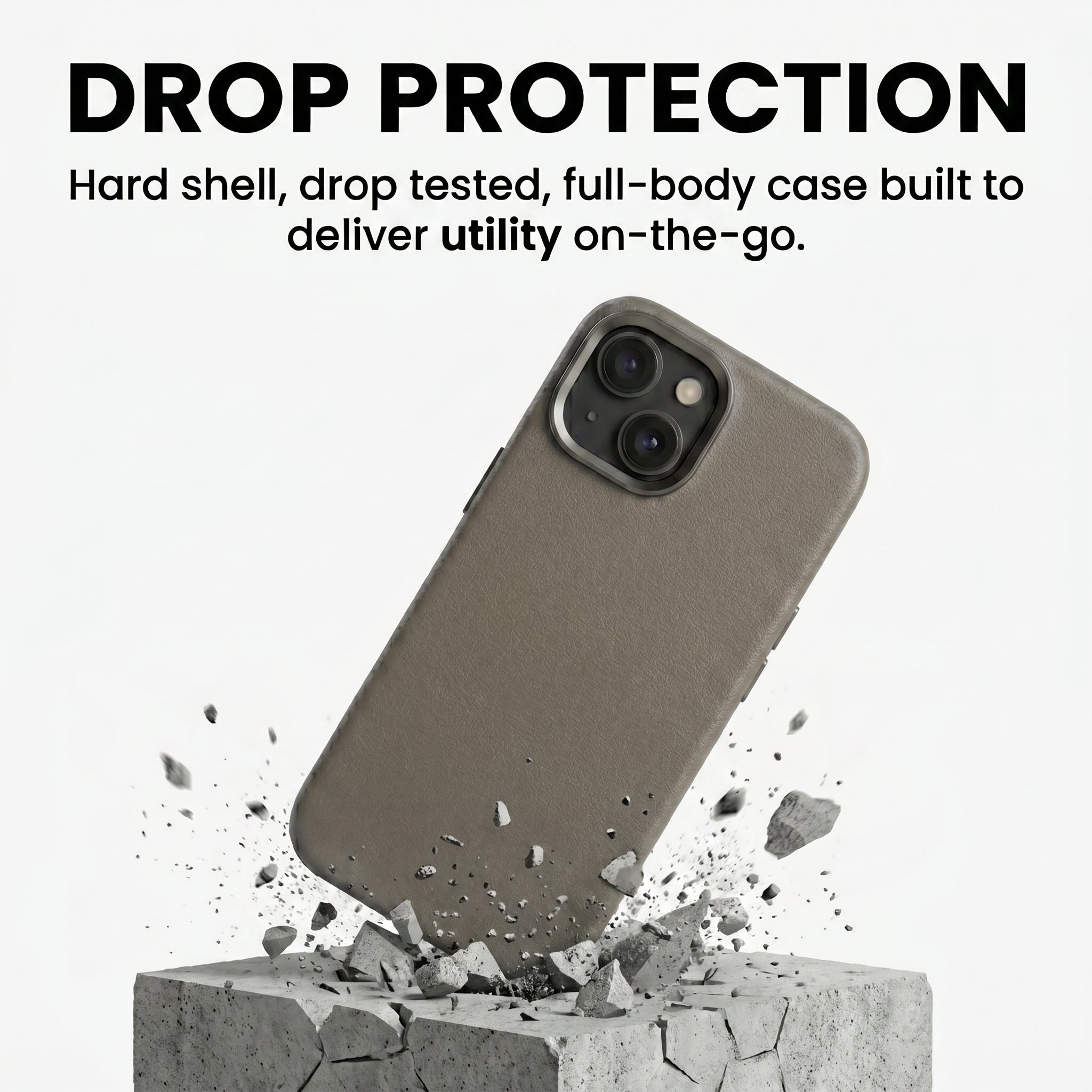 THE AVARAN Classic Pebble Leather Case - iPhone 15.