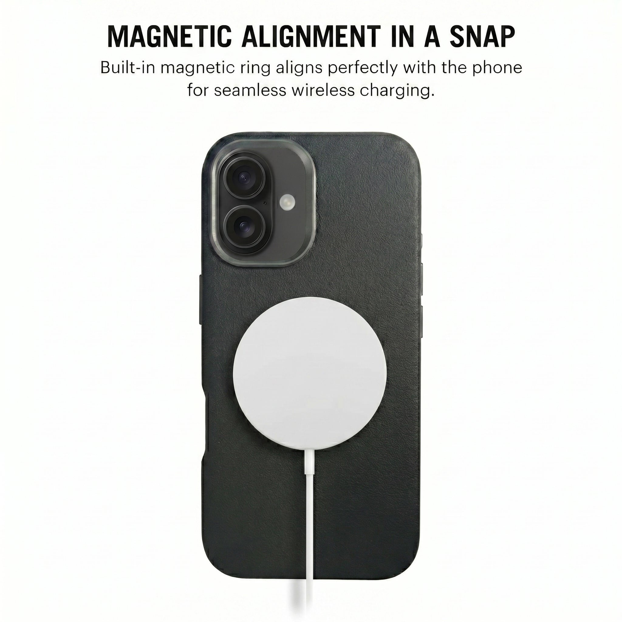 THE AVARAN Classic Pebble Leather Case - iPhone 16.