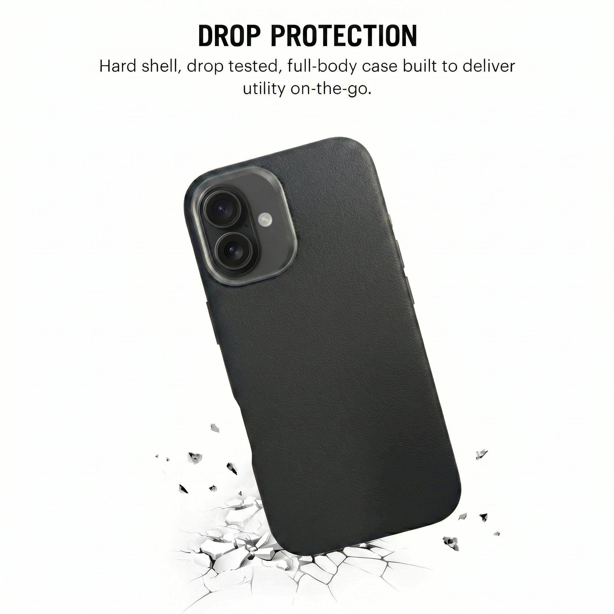 THE AVARAN Classic Pebble Leather Case - iPhone 16.