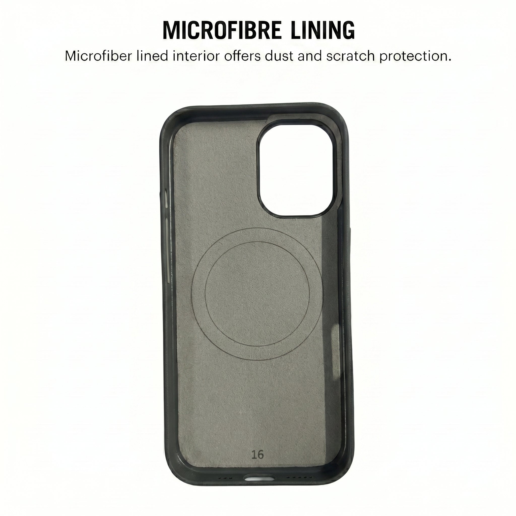 THE AVARAN Classic Pebble Leather Case - iPhone 16 plus.