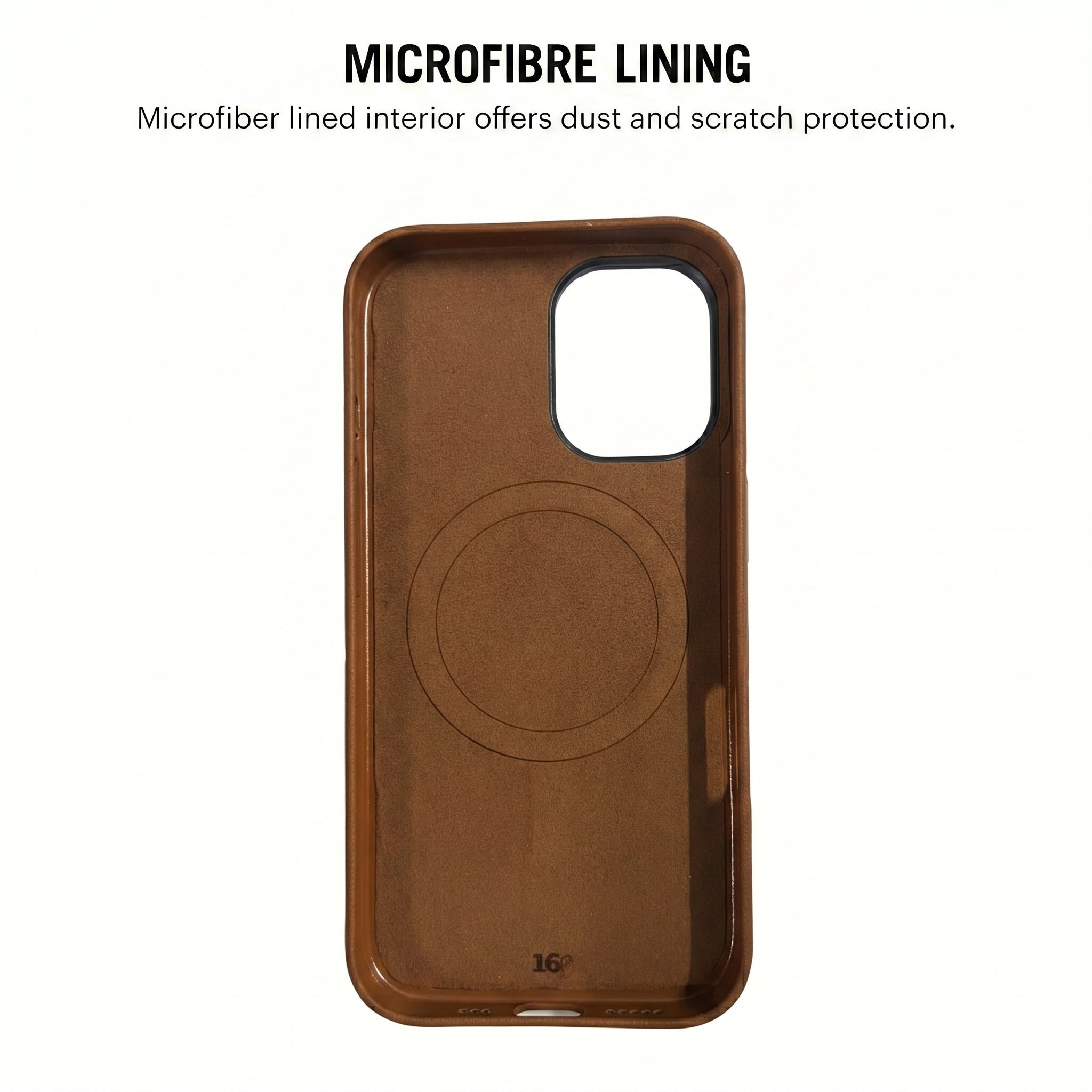 THE AVARAN Classic Pebble Leather Case - iPhone 16 plus.